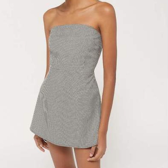 Urban Outfitters Pants - UO Marcel Gingham Strapless Skort Romper